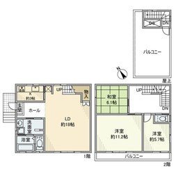 新田戸建の物件間取画像